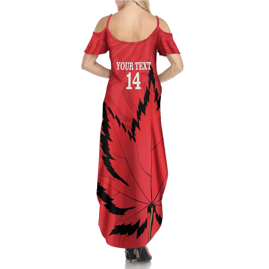 Custom Canada Curling Family Matching Summer Maxi Dress and Hawaiian Shirt Go Maple Leaf Marble Style - Wonder Print Shop