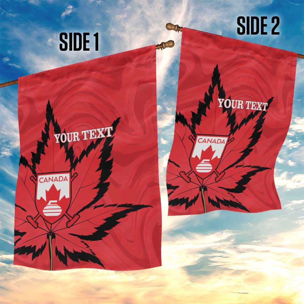 Custom Canada Curling Garden Flag Go Maple Leaf Marble Style - Wonder Print Shop