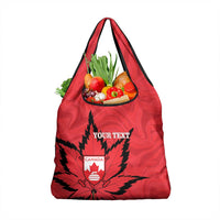 Custom Canada Curling Grocery Bag Go Maple Leaf Marble Style - Wonder Print Shop