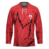 Custom Canada Curling Hockey Jersey Go Maple Leaf Marble Style - Wonder Print Shop