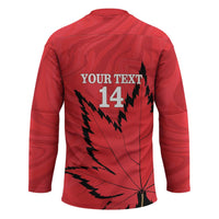 Custom Canada Curling Hockey Jersey Go Maple Leaf Marble Style - Wonder Print Shop