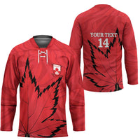 Custom Canada Curling Hockey Jersey Go Maple Leaf Marble Style - Wonder Print Shop