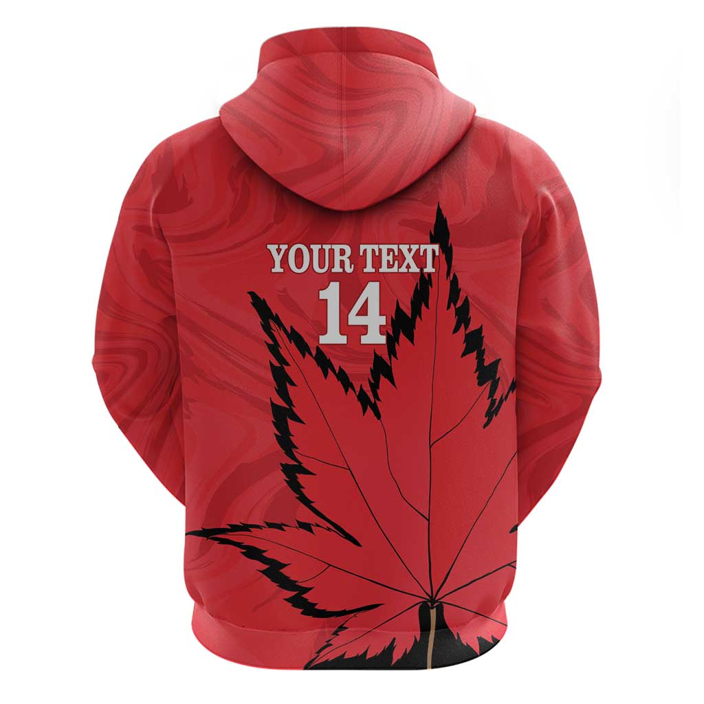 Custom Canada Curling Hoodie Go Maple Leaf Marble Style - Wonder Print Shop