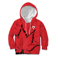 Custom Canada Curling Kid Hoodie Go Maple Leaf Marble Style - Wonder Print Shop