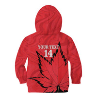 Custom Canada Curling Kid Hoodie Go Maple Leaf Marble Style - Wonder Print Shop