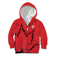 Custom Canada Curling Kid Hoodie Go Maple Leaf Marble Style - Wonder Print Shop