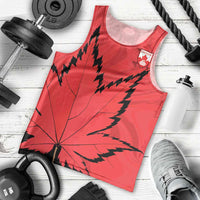 Custom Canada Curling Men Tank Top Go Maple Leaf Marble Style - Wonder Print Shop