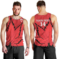 Custom Canada Curling Men Tank Top Go Maple Leaf Marble Style - Wonder Print Shop