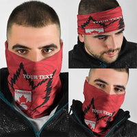 Custom Canada Curling Neck Gaiter Go Maple Leaf Marble Style - Wonder Print Shop