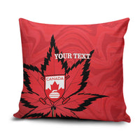 Custom Canada Curling Pillow Cover Go Maple Leaf Marble Style - Wonder Print Shop
