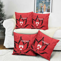 Custom Canada Curling Pillow Cover Go Maple Leaf Marble Style - Wonder Print Shop