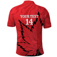 Custom Canada Curling Polo Shirt Go Maple Leaf Marble Style - Wonder Print Shop