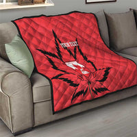 Custom Canada Curling Quilt Go Maple Leaf Marble Style - Wonder Print Shop