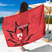 Custom Canada Curling Sarong Go Maple Leaf Marble Style - Wonder Print Shop