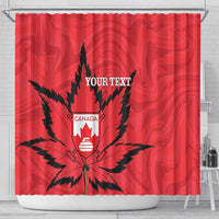 Custom Canada Curling Shower Curtain Go Maple Leaf Marble Style - Wonder Print Shop