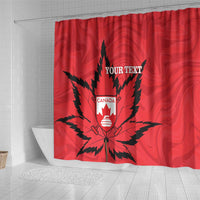 Custom Canada Curling Shower Curtain Go Maple Leaf Marble Style - Wonder Print Shop