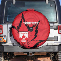 Custom Canada Curling Spare Tire Cover Go Maple Leaf Marble Style - Wonder Print Shop