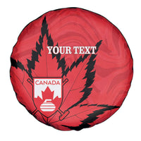 Custom Canada Curling Spare Tire Cover Go Maple Leaf Marble Style - Wonder Print Shop