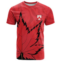 Custom Canada Curling T Shirt Go Maple Leaf Marble Style - Wonder Print Shop