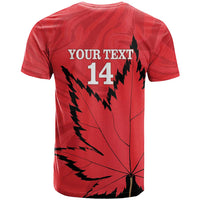 Custom Canada Curling T Shirt Go Maple Leaf Marble Style - Wonder Print Shop