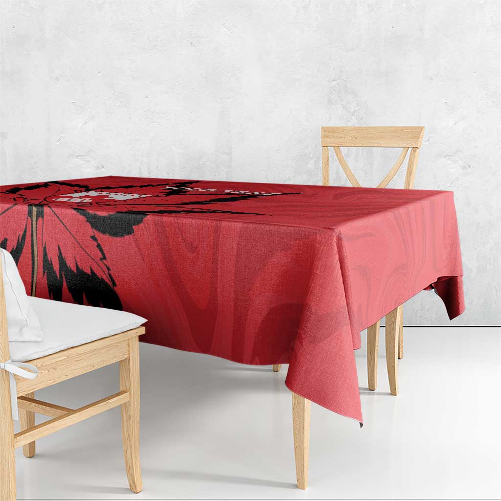 Custom Canada Curling Tablecloth Go Maple Leaf Marble Style - Wonder Print Shop