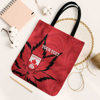 Custom Canada Curling Tote Bag Go Maple Leaf Marble Style - Wonder Print Shop