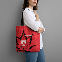 Custom Canada Curling Tote Bag Go Maple Leaf Marble Style - Wonder Print Shop