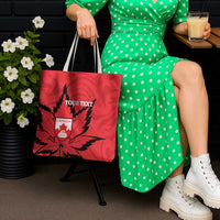 Custom Canada Curling Tote Bag Go Maple Leaf Marble Style - Wonder Print Shop