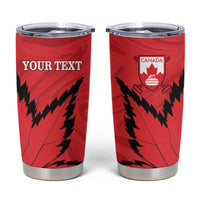 Custom Canada Curling Tumbler Cup Go Maple Leaf Marble Style - Wonder Print Shop