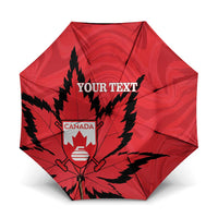 Custom Canada Curling Umbrella Go Maple Leaf Marble Style - Wonder Print Shop