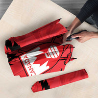 Custom Canada Curling Umbrella Go Maple Leaf Marble Style - Wonder Print Shop
