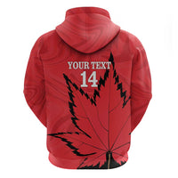 Custom Canada Curling Zip Hoodie Go Maple Leaf Marble Style - Wonder Print Shop