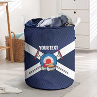 Personalized Scotland Curling Laundry Basket Go Scottish Flag Style - Wonder Print Shop