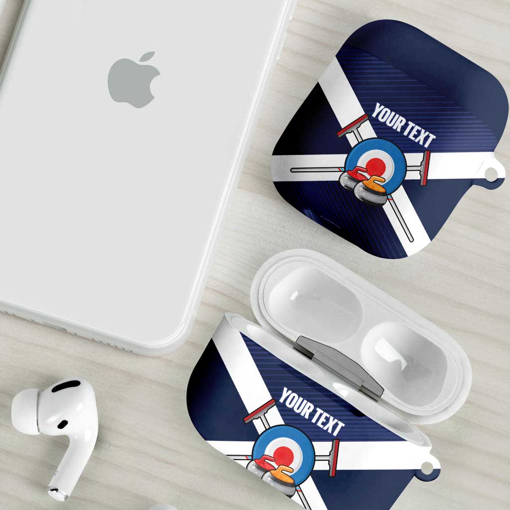Personalized Scotland Curling AirPods Case Go Scottish Flag Style - Wonder Print Shop