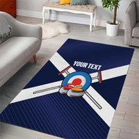 Personalized Scotland Curling Area Rug Go Scottish Flag Style - Wonder Print Shop