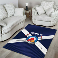 Personalized Scotland Curling Area Rug Go Scottish Flag Style - Wonder Print Shop