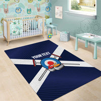 Personalized Scotland Curling Area Rug Go Scottish Flag Style - Wonder Print Shop