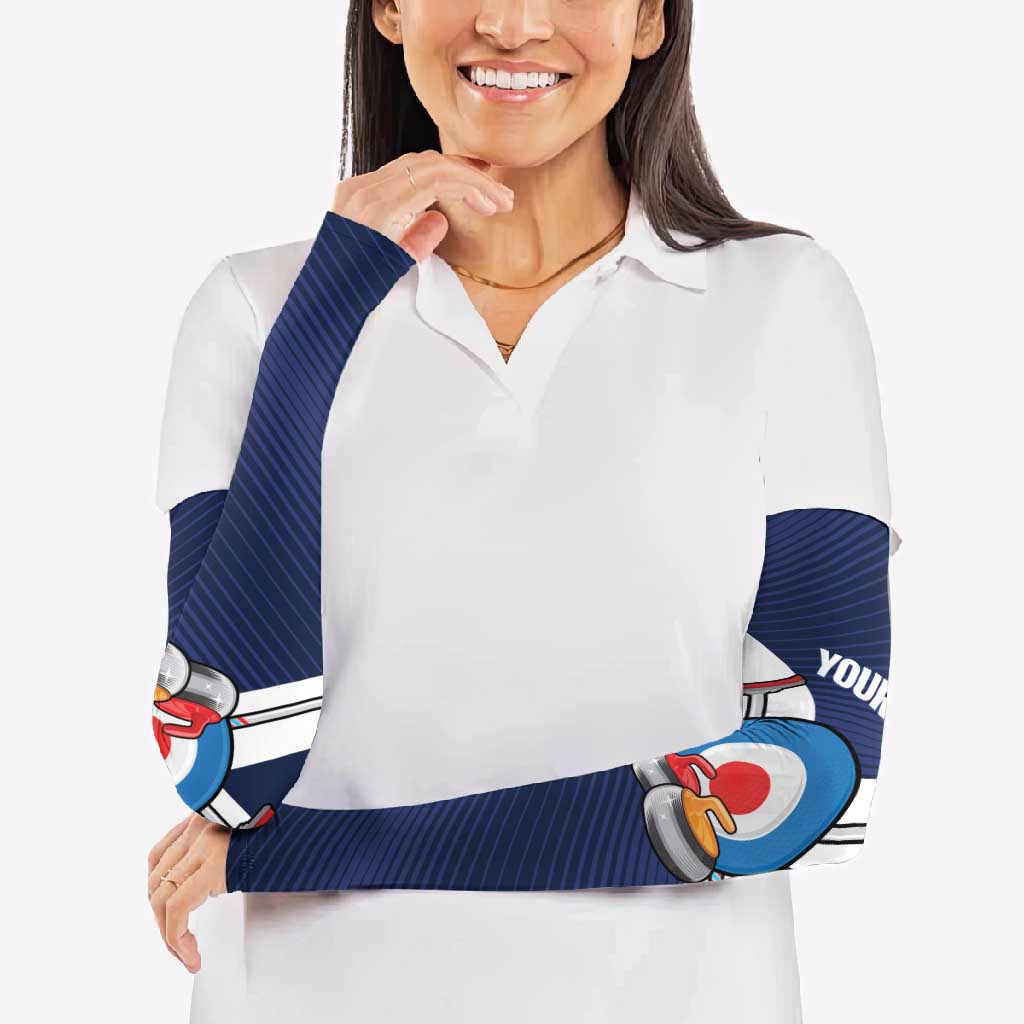 Personalized Scotland Curling Arm Sleeves Go Scottish Flag Style - Wonder Print Shop
