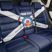 Personalized Scotland Curling Back Car Seat Cover Go Scottish Flag Style - Wonder Print Shop