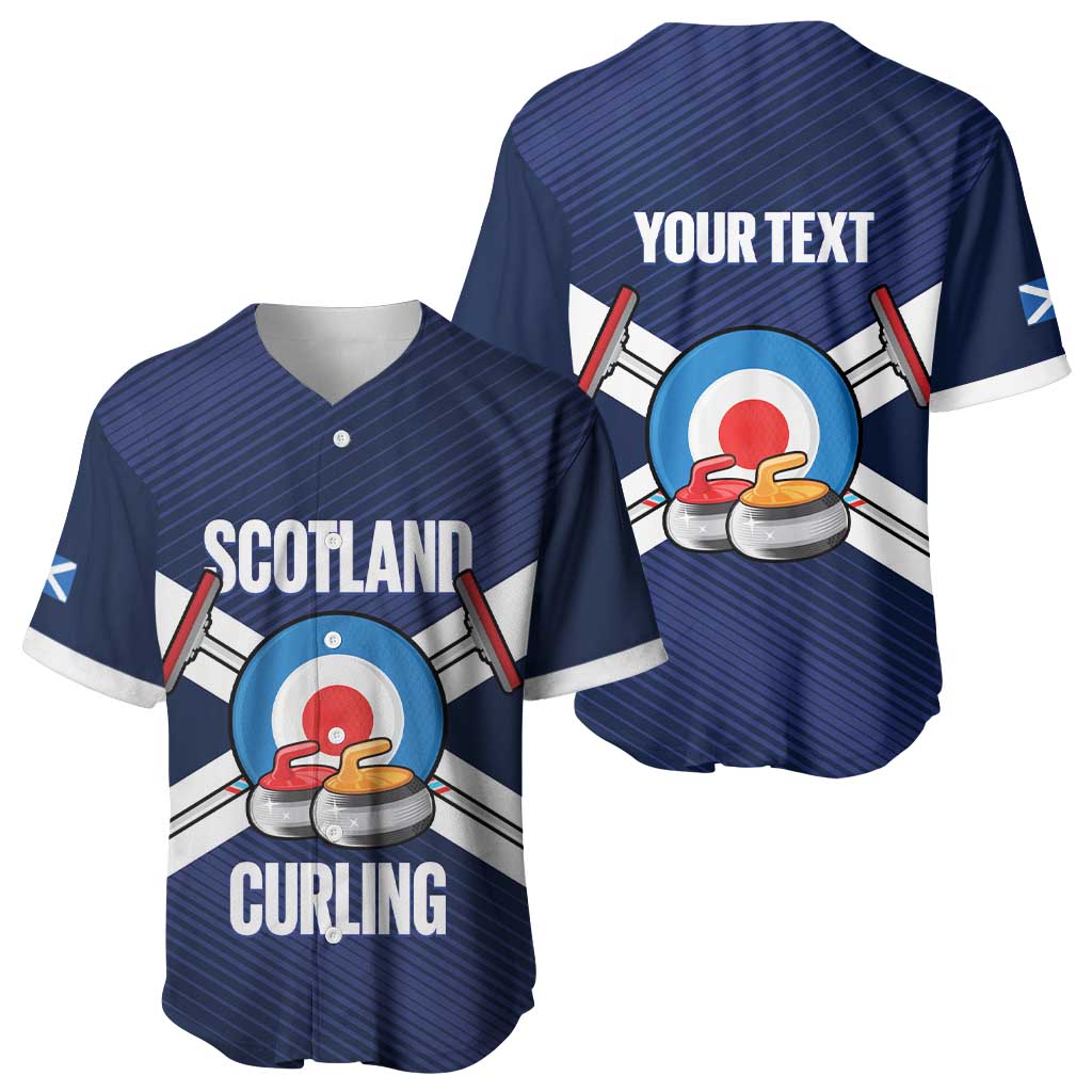 Personalized Scotland Curling Baseball Jersey Go Scottish Flag Style - Wonder Print Shop