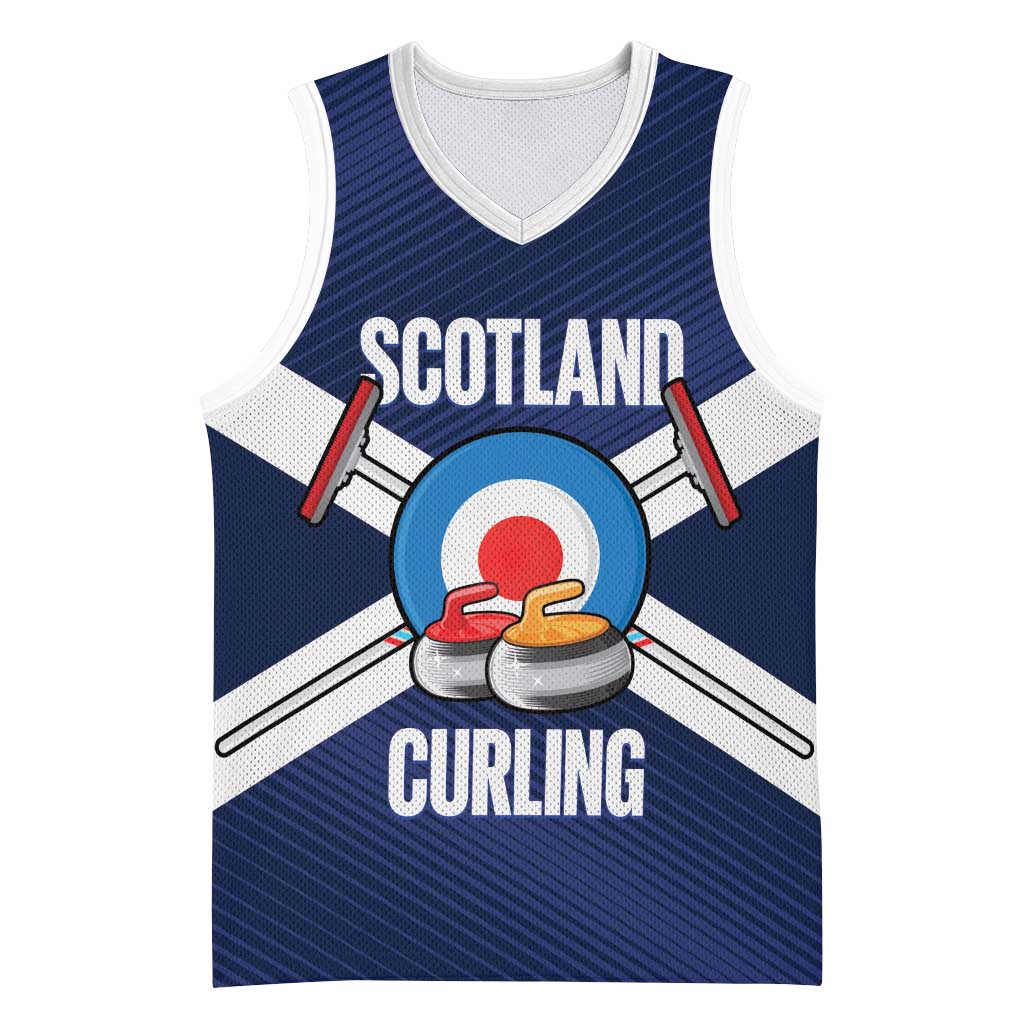 Personalized Scotland Curling Basketball Jersey Go Scottish Flag Style - Wonder Print Shop