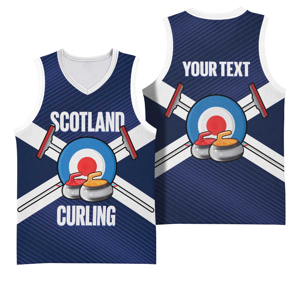 Personalized Scotland Curling Basketball Jersey Go Scottish Flag Style - Wonder Print Shop