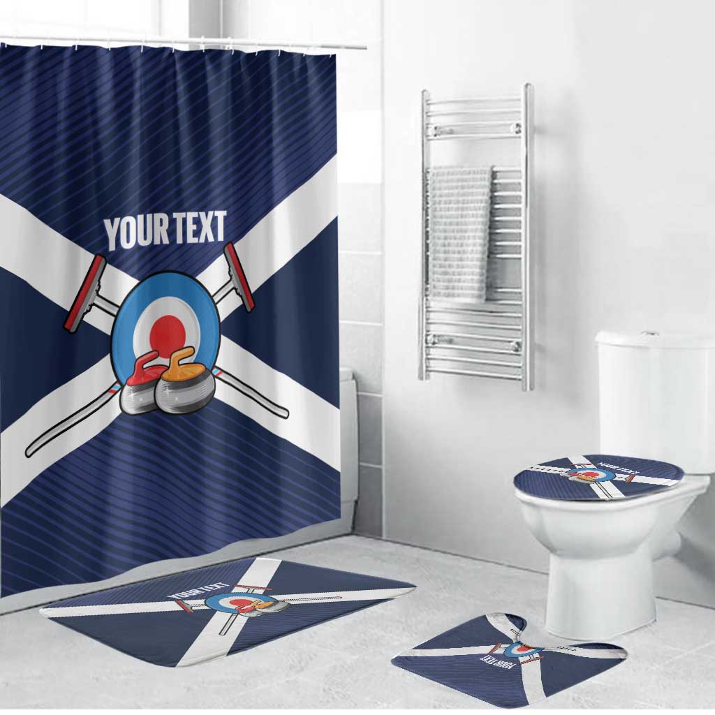 Personalized Scotland Curling Bathroom Set Go Scottish Flag Style - Wonder Print Shop