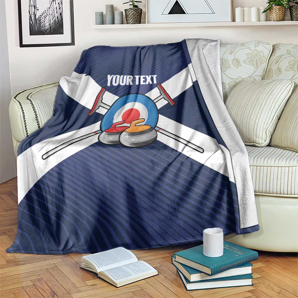 Personalized Scotland Curling Blanket Go Scottish Flag Style - Wonder Print Shop