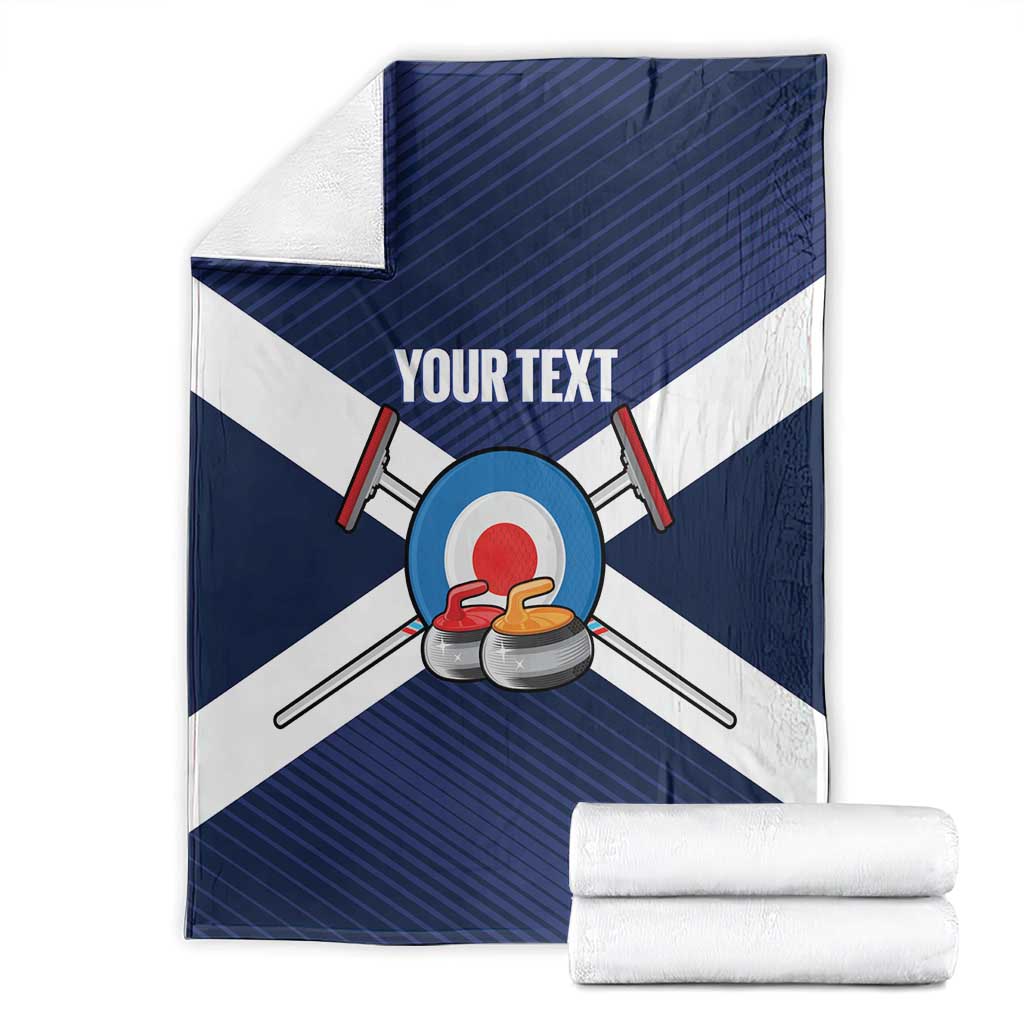 Personalized Scotland Curling Blanket Go Scottish Flag Style - Wonder Print Shop