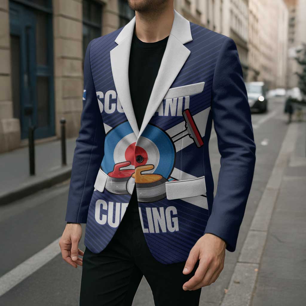 Personalized Scotland Curling Blazer Go Scottish Flag Style - Wonder Print Shop