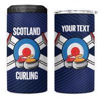 Personalized Scotland Curling 4 in 1 Can Cooler Tumbler Go Scottish Flag Style - Wonder Print Shop