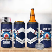 Personalized Scotland Curling 4 in 1 Can Cooler Tumbler Go Scottish Flag Style - Wonder Print Shop