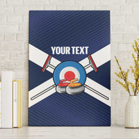 Personalized Scotland Curling Canvas Wall Art Go Scottish Flag Style - Wonder Print Shop
