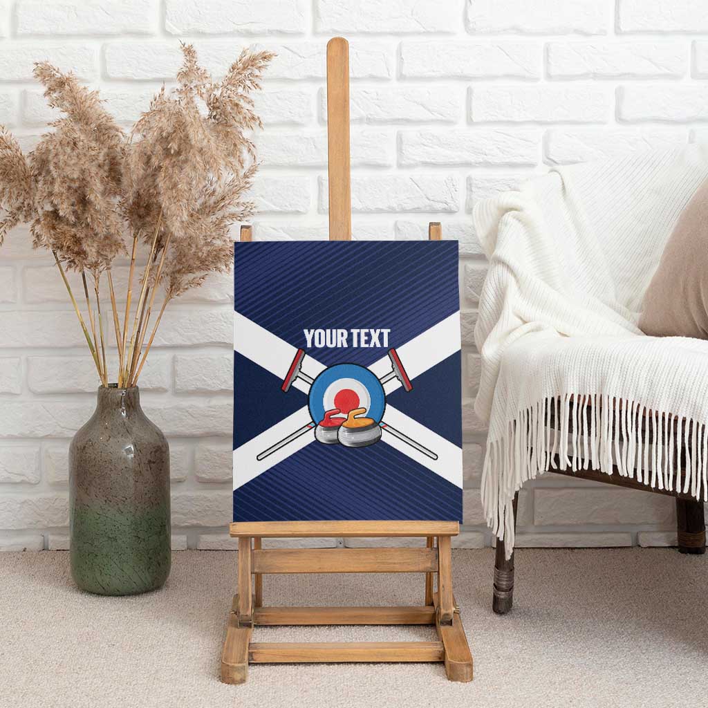 Personalized Scotland Curling Canvas Wall Art Go Scottish Flag Style - Wonder Print Shop